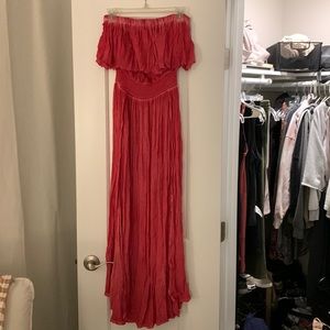 Rip curl red vacation beach dress Small